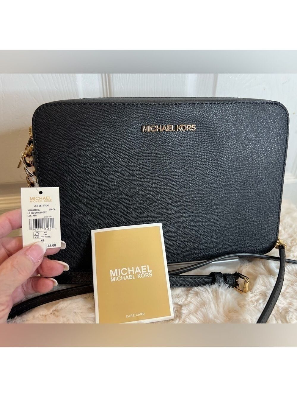 MICHAEL KORS WOMEN’s JETSET LARGE EAST WEST CROSSBODY. NEW WITH TAGS BLACK - Picture 3 of 12